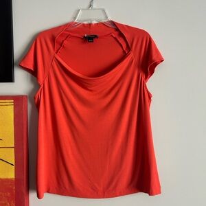 St. John Vibrant Orange Blouse